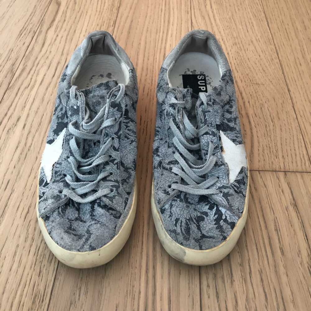 Golden Goose blue pattern sneaker